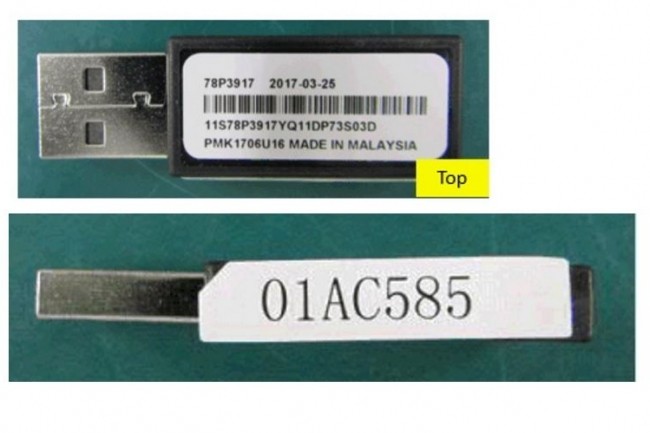 Modle de cl USB fourni par IBM dans lequel un malware a t dtect. (crdit : IBM)