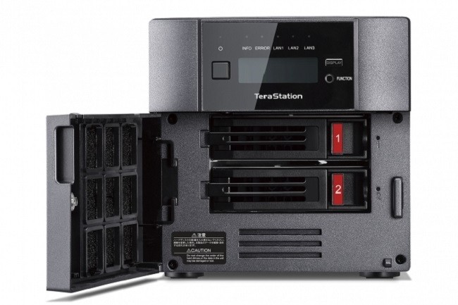 Le NAS TerraStation 5210 DF de Buffalo Technology est pourvu de deux baies pouvant accueillir des SSD.