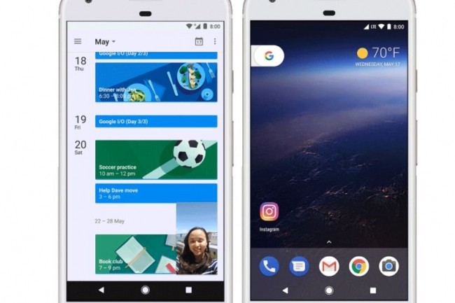 Android O va faire sa premire apparition sur le smartphone Pixel 2 cet automne. (crdit : D.R.)