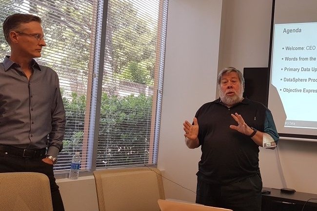 Lance Smith et Steve Wozniak à Sunnyvale chez Primary Data pour détailler la solution Datasphere.
