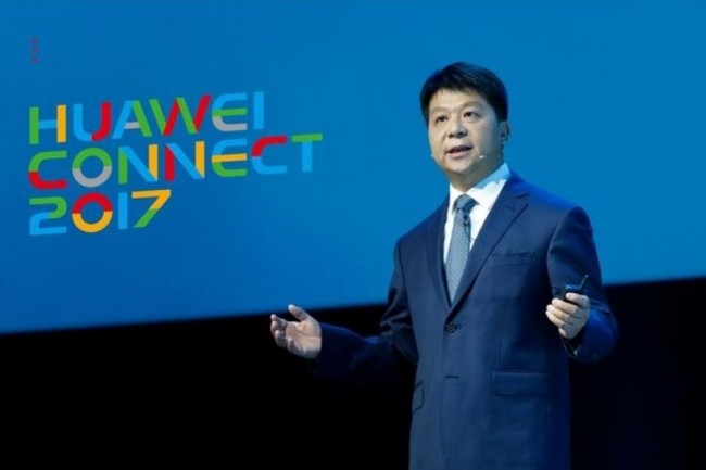 Sur Huawei Connect, Guo Ping, lactuel CEO de Huawei (dans le cadre de la direction alterne adopte par le fournisseur chinois) a annonc le cloud Enterprise Intelligence. (crdit : D.R.)