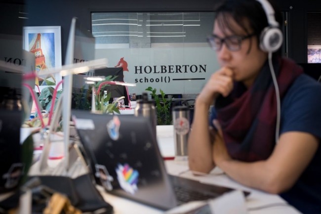 Holberton, installe  San Francisco, a bnfici  sa cration du soutien financier de Trinity Ventures, Daphni, Reach Capital, AME Cloud Ventures et Partech Ventures. (crdit : D.R.)