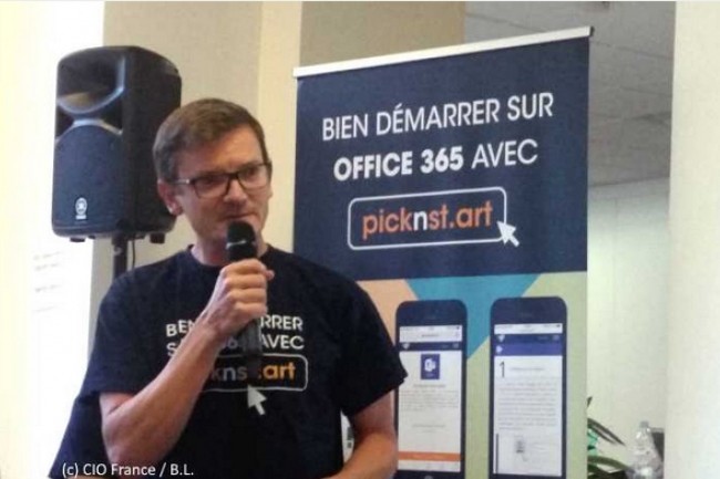 Arnaud Rayrole, DG de Lecko, a introduit la prsentation de la quatrime dition du guide non-officiel d'Office 365. (Crdit : D.R.)