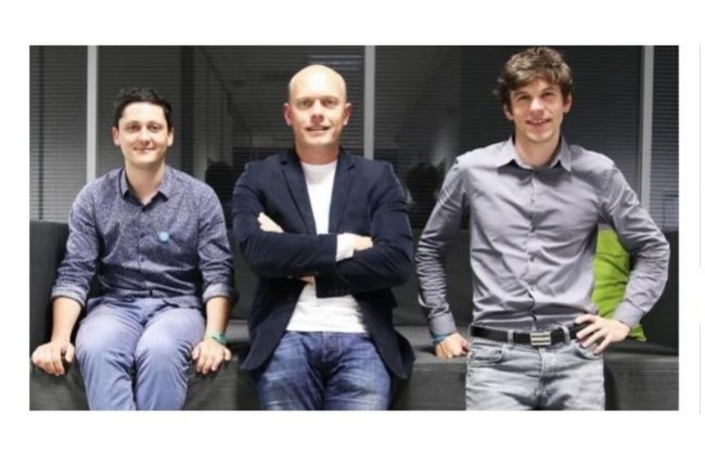 Les dirigeants de Yousign : Luc Pallavidino (PDG), Eric Chevalier (directeur général) et Antoine Louiset (directeur technique). crédit : D.R.