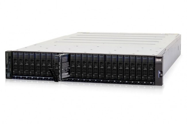 La solution FlashSystem 9100 d'IBM booste les capacits de stockage, les entres/sorties et le dbit par rapport aux prcdente solutions de stockage FlashSystem. (Crdit : IBM)