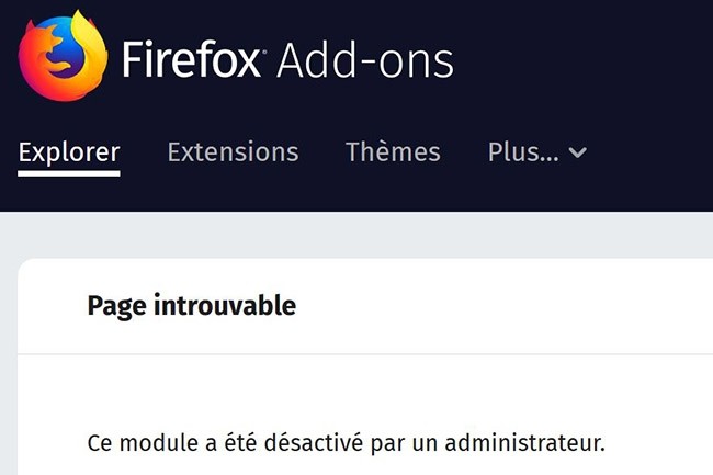 Web Security et 22 autres modules complmentaires pouvant tre installs sur Firefox ont t supprims par Mozilla. (Crdit : Mozilla)