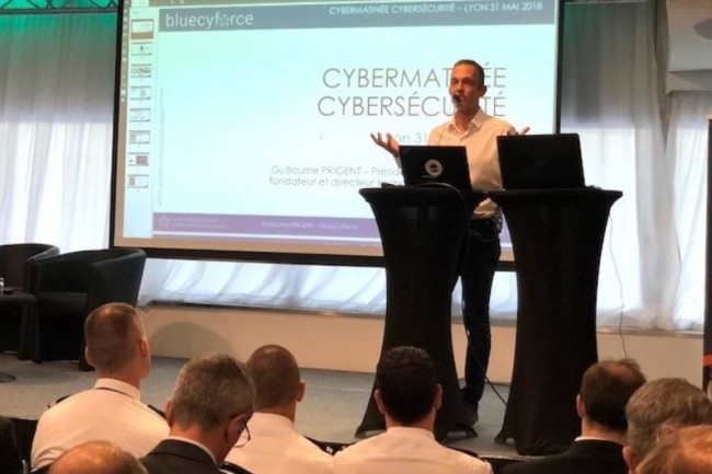Guillaume Prigent, prsident de Diateam et directeur technique de bluecyforce interviendra, ainsi que Vincent Riou, directeur cyberscurit de CEIS et CEO de bluecyforce, pour une simulation de cyberattaque lors de l'IT Tour 2018. (crdit : SL)
