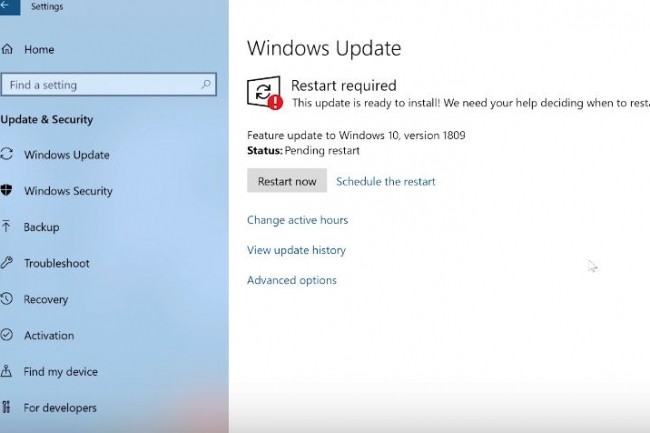Lance le 2 octobre, la mise  jour Windows 10  October Release  a caus des soucis pour 1% d'utilisateurs avec perte de fichiers  la cl. (crdit : D.R.)