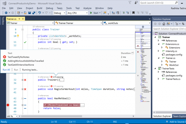 Les points forts de Visual Studio 15.9 incluent des améliorations pour le développement de la plate-forme Windows universelle et le débogage C++.