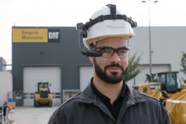 Bergerat Monnoyeur a dploy des lunettes connectes pour la maintenance  distance des machines de chantier. (Crdit Photo : Bergerat Monnoyeur)