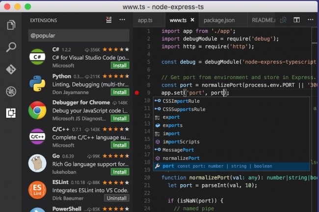 La feuille de route de Visual Studio Code avance dans plusieurs domaines spcifiques. (Crdit Microsoft)