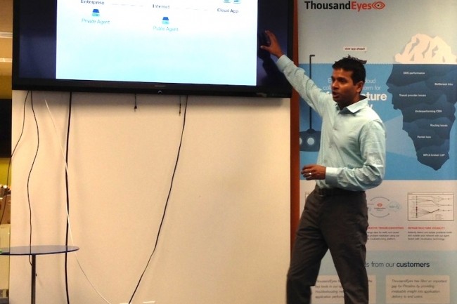 Le CEO de Thousandeyes, Mohit Lad, nous avait expliqué les spécificités de sa solution en décembre 2013 à San Francisco. (Crédit S.L)