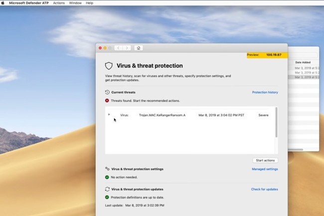 Les utilisateurs de Mac peuvent dsormais ajouter une couche de protection supplmentaire  leur environnement Microsoft 365 avec Defender ATP. (Crdit : Microsoft)