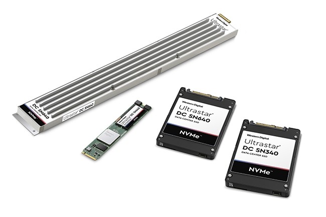 Dans la famille SSD NVMe de Western Digital, lUltrastar DC SN340 sera disponible en quantit limite durant le 3me trimestre 2019. (Crdit : Western Digital)