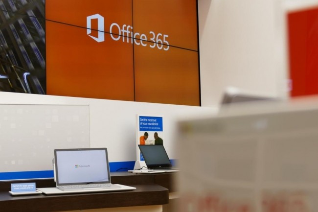 La boutique Microsoft  San Francisco avec le corner Office 365. (Crdit IDG)