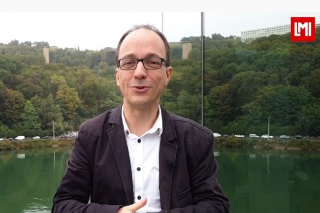 Olivier Simonin, responsable de l'quipe Chroma  l'INRIA-INSA Lyon & Grenoble sur l'IT Tour Lyon organis  Port Rambaud le 26 septembre 2019. (crdit : LMI)