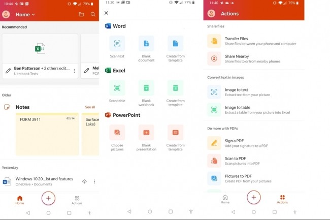 Avec Office pour Android, Microsoft livre enfin une app de productivit complte pour smartphones reposant sur l'OS de Google. (Crdit MS)