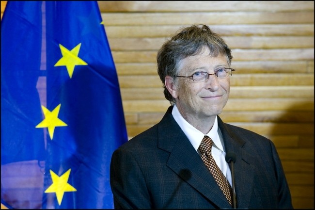 Bill Gates a annonc son retrait du conseil d'administation de Microsoft. (Crdit Photo : Parlement europen/Visual Hunt)