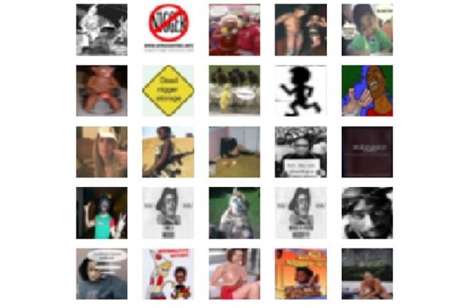 Rsultats des 25 images labellises  nigger  dans le dataset Tiny Images du MIT. (crdit : D.R.)