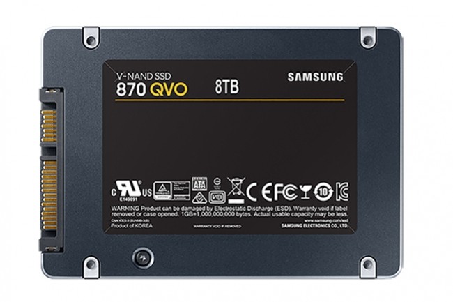 Le 870 QVO est garanti trois ans ou jusqu ce que la limite de 2 880 TBW (traoctets crits) soit atteinte. (Crdit : Samsung)