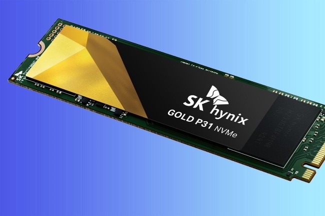 Le SSD Gold P31 de SK-Hynix est doté de NAND TLC à 128 couches. (Crédit Photo : IDG)