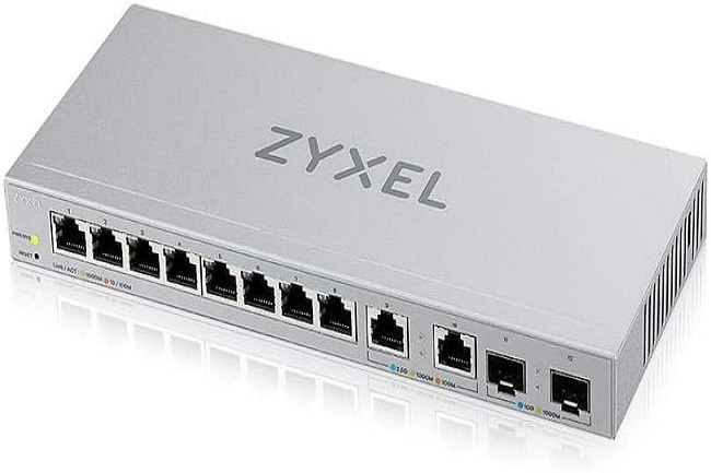 Le switch managé Zyxel XGS1210 combine des ports 1, 2,5 et 10 GbE. (Crédit Zyxel)