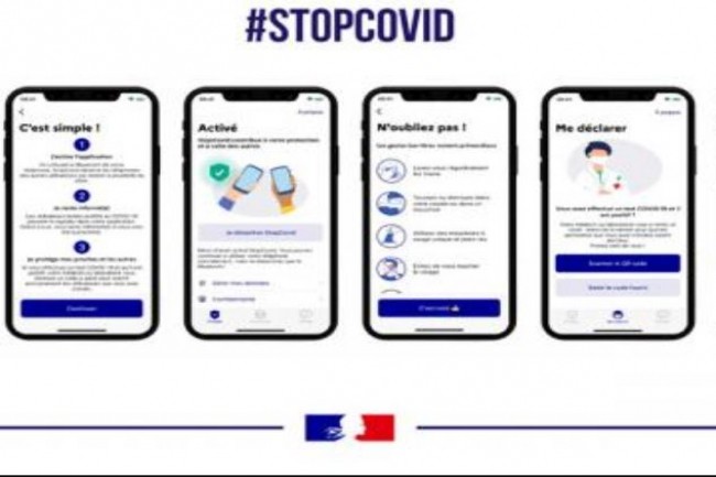 L'application StopCovid n'a été téléchargé en France que 2,6 millions de fois, soit 7 fois moins qu'en Grande-Bretagne, pour un service rendu très discutable voire insignifiant. (crédit : Gouvernement.fr)