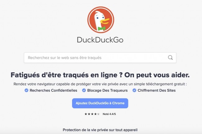 Le moteur DuckDuckGo a franchi la barre des 100 millions de recherches par jour. (Crdit : DuckDuckGo)