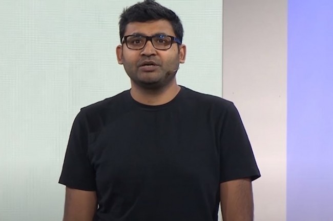 Parag Agrawal, CTO de Twitter, était venu sur la scène de la conférence Next de Google pour annoncer le partenariat avec GoogleCloud. (crédit : GoogleCloud)