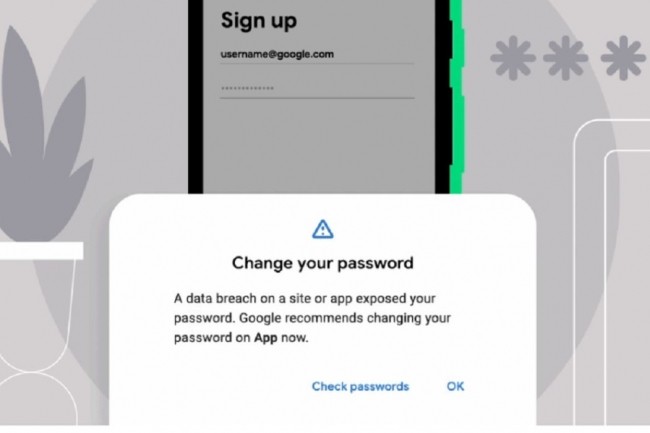 La vérification de mot de passe sur terminal Android permet de renforcer la sécurité d'accès à son terminal mobile. (crédit : Google)