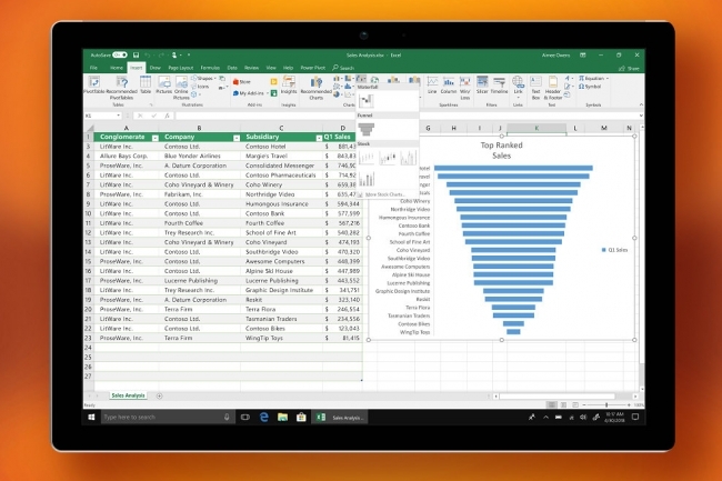 Une version preview d'Office en licence perpétuelle a été présentée aussi bien sur PC que sur Mac. (Crédit Photo: Microsoft)