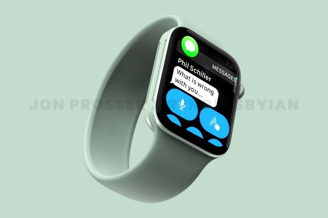 Jon Prosser a dvoil des photos de la prochaine Apple Watch 7 montrant un design revu et l'arrive de la couleur verte. (Crdit Photo : Jon Prosser)