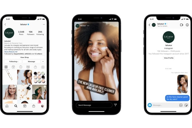 Les entreprises pourront progressivement utiliser l'API Messenger pour Instagram, pour des échanges automatisés dans la messagerie privée (Photo Facebook)