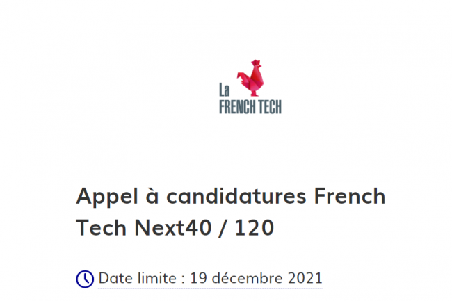 Le programme French Tech Next40/120 lance son appel à candidatures pour la promotion 2022. (Crédit : French Tech)
