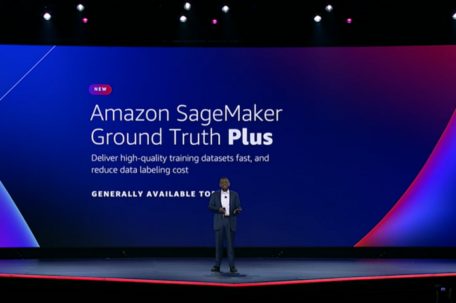 Swani Sivasubramanian a annoncé la disponibilité de Ground Truth Plus, un service destiné à rendre le data labeling plus facile. (Crédit : Célia Séramour)