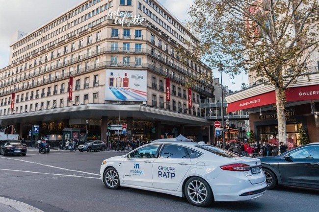 Avec le concours de la RATP, Mobileye�teste aussi �Paris � ses�v�hicules autonomes en pleine expansion.�(Cr�dit�: Mobileye/Intel)