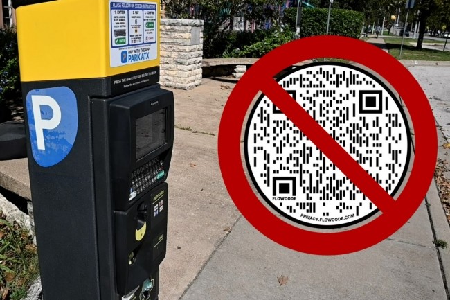 La ville d'Austin a lancé une inspection sur ses 900 parcmètres pour vérifier qu'aucun autocollant affichant un QR code malveillant ne s'y trouve. (crédit : Ville d'Austin)