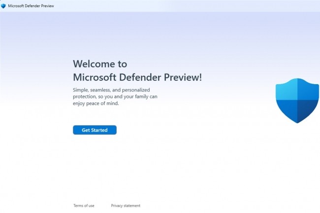 La preview de Microsoft Defender est répertorié dans l'application Microsoft Store, précisant être compatible avec Apple et Android. (Crédit : Microsoft)