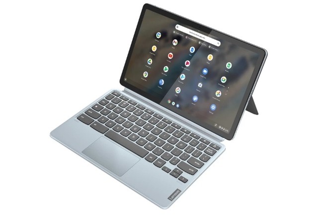 Lenovo a dévoilé plusieurs évolutions de sa gamme de PC et de Chromebook dont l'Ideapad Duet 3. (Crédit Photo : Lenovo)