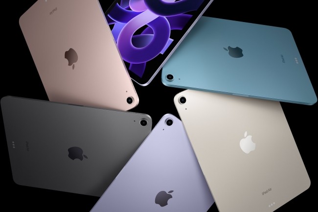 L’iPad Air 5 est désormais équipé de la puce M1 d'Apple. (Crédit : Apple)