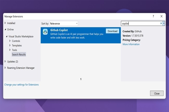 Microsoft intègre Copilolt de GitHub dans Visual Studio 2022, qui reste néanmoins toujours en Technical Preview. (Crédit Photo: Microsoft)