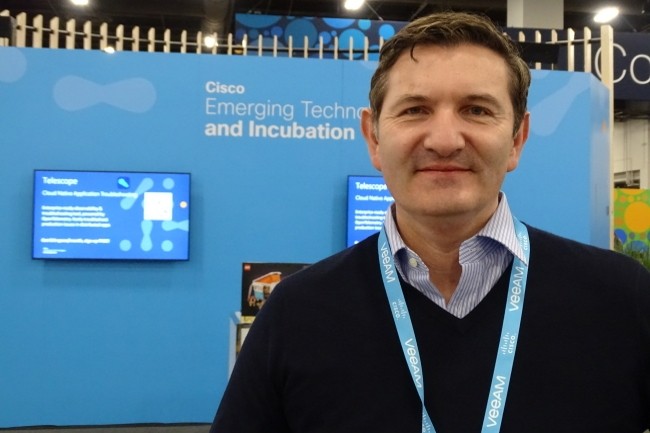 Guillaume Sauvage de Saint Marc, senior director engineering chez Cisco est revenu sur les projets Calisti et Panoptica. (Crédit Photo: Jacques Cheminat)