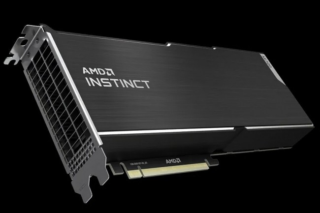 Comme Nvidia avec son accélérateur Grace Hopper Superchip, AMD combine CPU et GPU dans sa prochaine carte accélératrice Instinct MI300. (En image une MI 100)