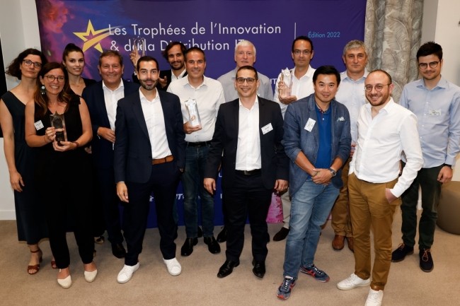 Les laurants 2022 et membres du jury lors de la soire de remise des Trophes de la Distribution et de l'Innovation 2021 au Hub Innovation de Bpifrance  Paris. (crdit : D.R.)