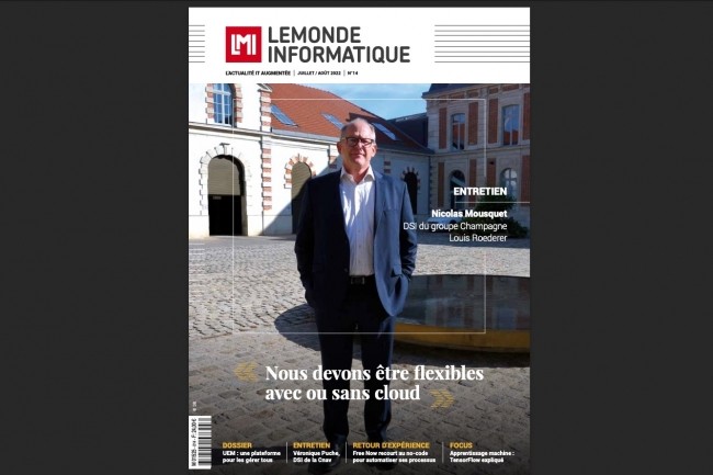 En couverture du LMI MAG 14, Nicolas Mousquet, le DSI du groupe Champagne Louis Roederer.