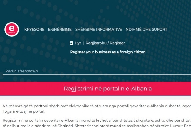Le portail e-Albania est toujours inaccessible ce lundi 18 juillet 2022 suite � une cyberattaque massive. (cr�dit : D.R.)