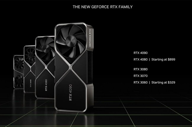 Sans surprise, les prix sont en hausse pour les dernières cartes RTX 4000 de Nvidia. (Crédit Nvidia)