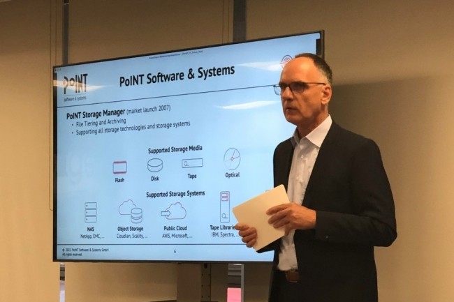 Thomas Thalmann, directeur général de Point Software & Systems, était à Paris début septembre pour présenter ses solutions. (Crédit : C.S.)