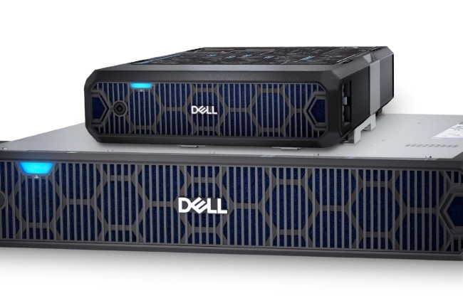 Au sein du projet Frontier, Dell a présenté le serveur PowerEdge XR4000 très compact et adapté pour l'edge computing. (Crédit Photo : Dell Technologie)