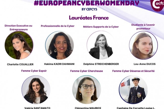 Le palmarès France des Trophées européens de la femme Cyber 2022 a été organisé par le Cefcys. (Crédit : Cefcys)